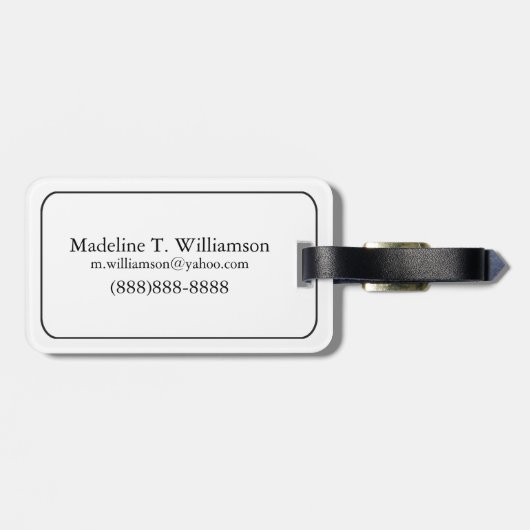 Eisbär im Schnee, Norwegen Gepäckanhänger (Rückseite horizontal)