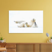 Eisbär im Schnee, Norwegen Leinwanddruck (Insitu (Wohnzimmer))