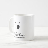 Eisbär im Schneesturm Kaffeetasse (Vorderseite Links)