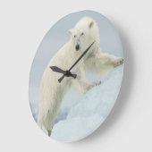 Eisbär im Sommer Große Wanduhr (Winkel)