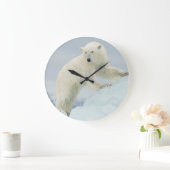 Eisbär im Sommer Große Wanduhr (Zuhause)