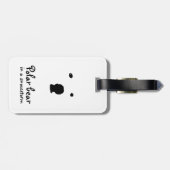 Eisbär im T - Shirt eines Schneesturms Gepäckanhänger (Rückseite horizontal)