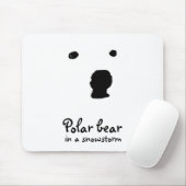 Eisbär im T - Shirt eines Schneesturms Mousepad (Mit Mouse)