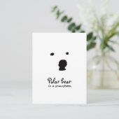 Eisbär im T - Shirt eines Schneesturms Postkarte (Stehend Vorderseite)