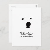 Eisbär im T - Shirt eines Schneesturms Postkarte (Vorne/Hinten)
