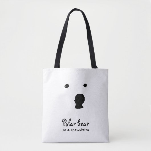 Eisbär im T - Shirt eines Schneesturms Tasche (Vorderseite)