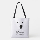 Eisbär im T - Shirt eines Schneesturms Tasche (Rückseite)