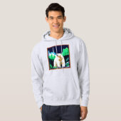 Eisbär im Wilden. Jetzt kaufen Hoodie (Vorne ganz)