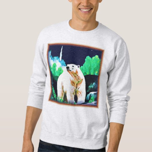 Eisbär im Wilden. Jetzt kaufen Sweatshirt (Vorderseite)