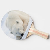 Eisbär im Winter Tischtennis Schläger (Seitenansicht)