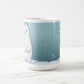 Eisbär in der Schneezeit Tasse (Mittel)