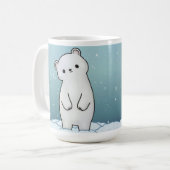 Eisbär in der Schneezeit Tasse (Vorderseite Links)