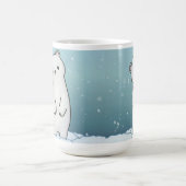 Eisbär in der Schneezeit Tasse (Mittel)