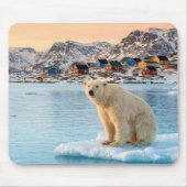 Eisbär in Grönland auf Eisscholle Mousepad (Vorne)