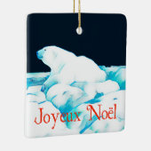 Eisbär - Joyeux Noё Keramikornament (Rechts)
