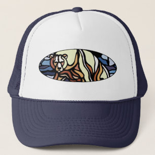 Eisbär-Kappen-u. Hut-Tier-Kunst-Hut Truckerkappe