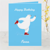 Eisbär Karte (Gelbe Blume)