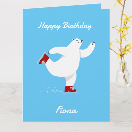 Eisbär Karte (Gelbe Blume)