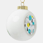 Eisbär Keramik Kugel-Ornament (Links)