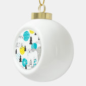 Eisbär Keramik Kugel-Ornament (Rechts)