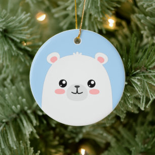 Eisbär Keramik Ornament
