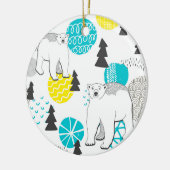 Eisbär Keramik Ornament (Links)