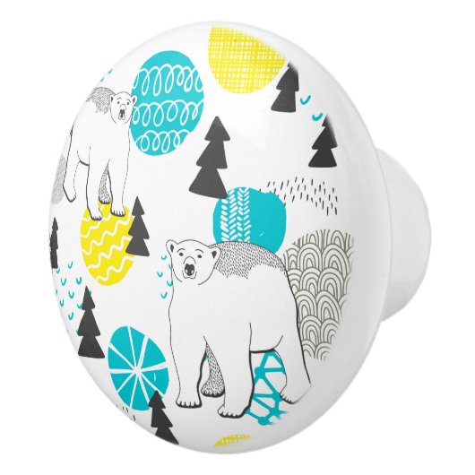 Eisbär Keramikknauf (Rechts)