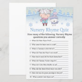 Eisbär Kinderzimmer Rhyme Quiz Kinderduschenspiel (Vorne/Hinten)