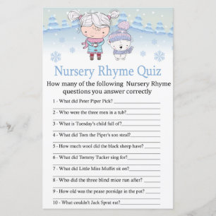Eisbär Kinderzimmer Rhyme Quiz Kinderduschenspiel