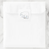 Eisbär kleine quadratische Aufkleber Bogen (Tasche)