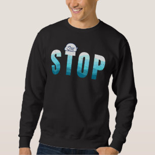 Eisbär Klimawandel Stoppt Verschmutzung Null Ab Sweatshirt
