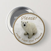 Eisbär-Knopf Button (Vorne & Hinten)