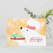 Eisbär Koch Catering Restaurant Weihnachtskarte Feiertagskarte (Stehend Vorderseite)