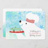 Eisbär Koch Catering Restaurant Weihnachtskarte Feiertagskarte (Vorne/Hinten)