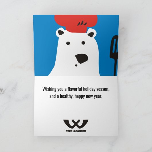 Eisbär Koch kochen Weihnachten Spaß (Innenseite)