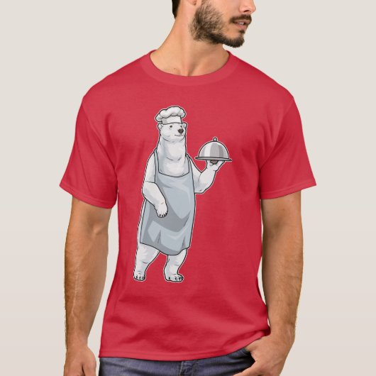 Eisbär Koch Servierplatte Kochen T-Shirt (Vorderseite)