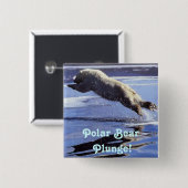 Eisbär-Kopfsprungs-Knopf Button (Vorne & Hinten)