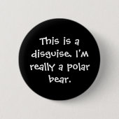 Eisbär-Kostüm Button (Vorderseite)