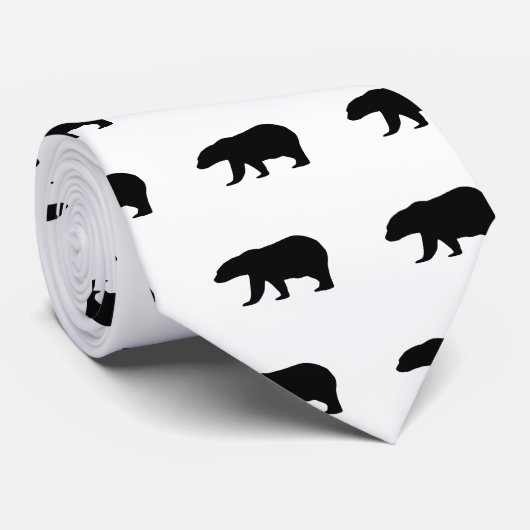Eisbär Krawatte (Gerollt)