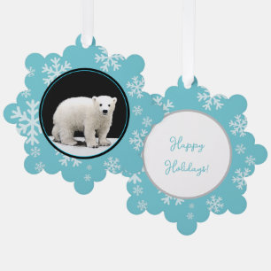 Eisbär-Kunst - Original-Wildlife-Kunst Ornament Karte