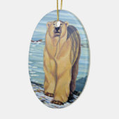 Eisbär-Kunst-Verzierungs-Bärn-Dekorations-Andenken Keramikornament (Links)