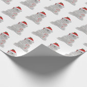 Eisbär lächelnd mit Zuckerrohr Geschenkpapier (Ecke)