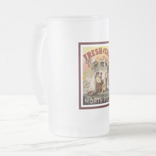 Eisbär-Lager Mattglas Bierglas (Vorderseite Links)