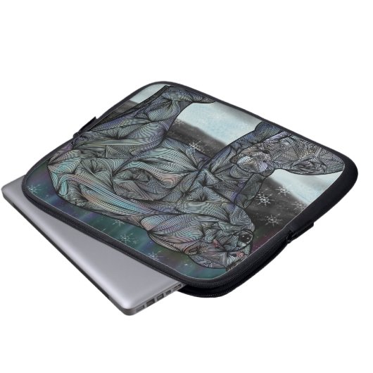 Eisbär Laptopschutzhülle (Vorne Knopf)