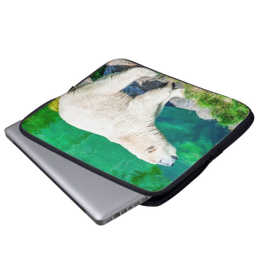 Eisbär Laptopschutzhülle (Vorne Knopf)