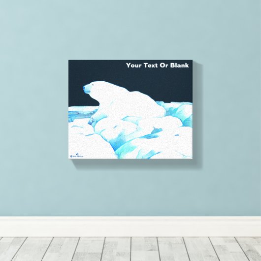 Eisbär Leinwanddruck (Insitu (Holzboden))