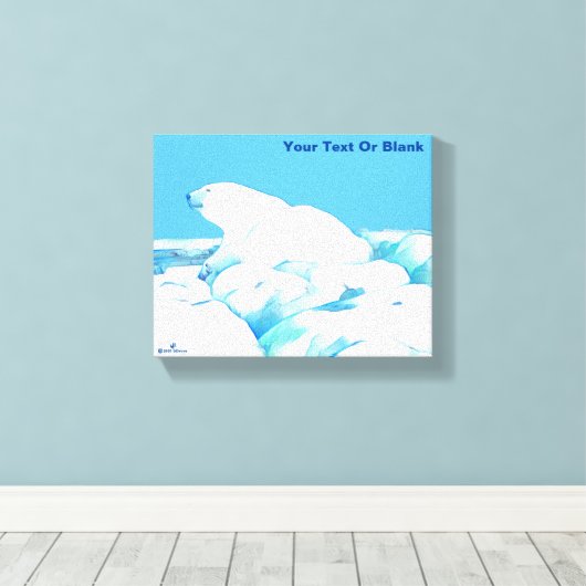 Eisbär Leinwanddruck (Insitu (Holzboden))