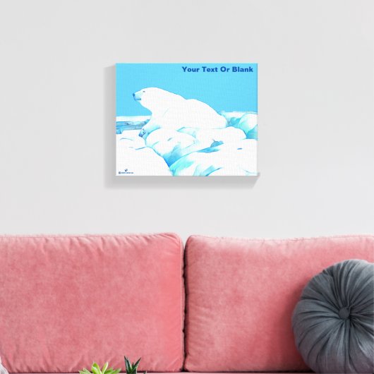 Eisbär Leinwanddruck (Insitu (Wohnzimmer))