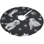 Eisbär - Luna Polyester Weihnachtsbaumdecke (Schrägansicht)