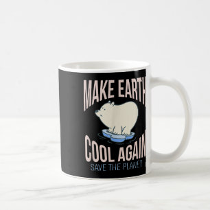 Eisbär macht Erde wieder Cool zum Klimaschutz Kaffeetasse